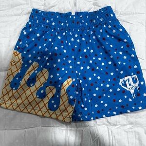 Blue Star Patterned Baseball Lifestyle Shorts